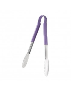 Vogue Colour Coded Serving Tong Purple 300mm