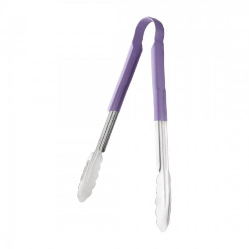 Vogue Colour Coded Serving Tong Purple 300mm