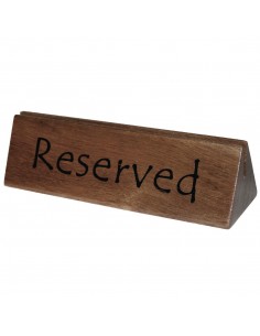 Wooden Reserved Sign and Menu Holder