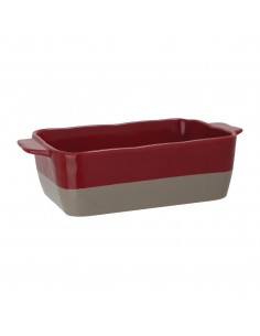 Olympia Red And Taupe Ceramic Roasting Dish