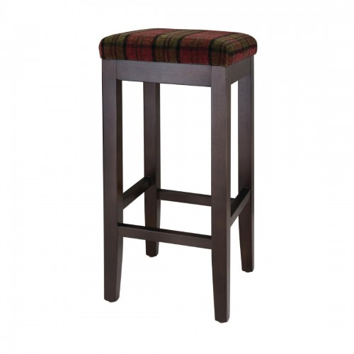 Bolero Dale High Stool Claret Tartan