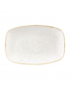 Churchill Stonecast Rectangular Plates Barley White 157 x 237mm