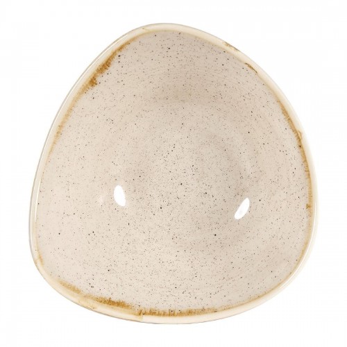 Churchill Stonecast Triangular Bowls Nutmeg Cream 185mm