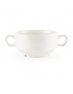 Churchill Whiteware Handled Soup Bowls 398ml