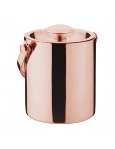 Olympia DR740 Double Walled Ice Bucket with Lid 1 Ltr Copper