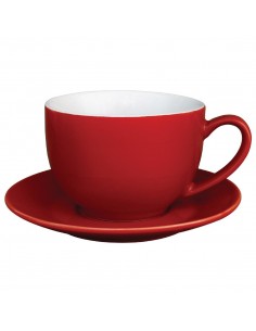  Olympia Cafe Espresso Cups Red 100Ml 35Oz Porcelain