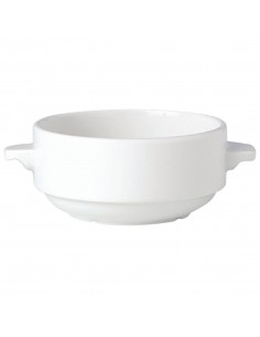 Steelite Simplicity White Lugged Stacking Soup Cups 285ml