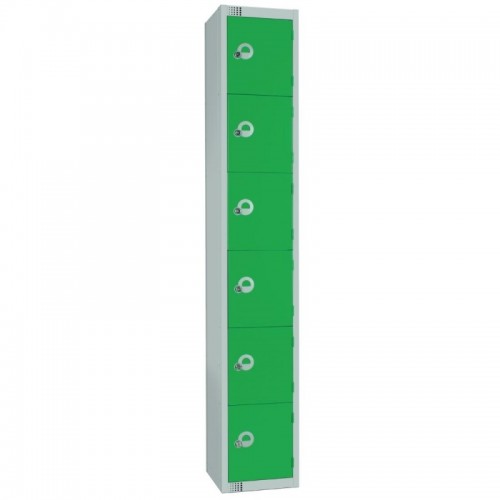 Elite Lockers Elite Six Door Coin Return Locker with Sloping Top