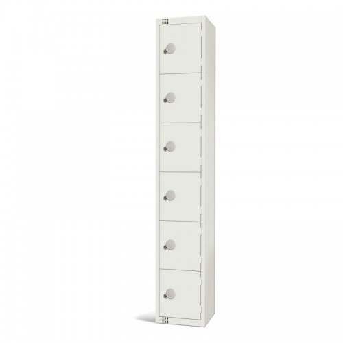 Elite Lockers Elite Six Door Coin Return Locker White