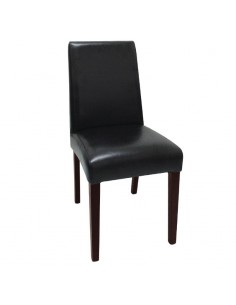 Bolero Faux Leather Dining Chair Black (Pack of 2)