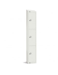 Elite Lockers Elite Three Door Padlock Locker with Sloping Top W