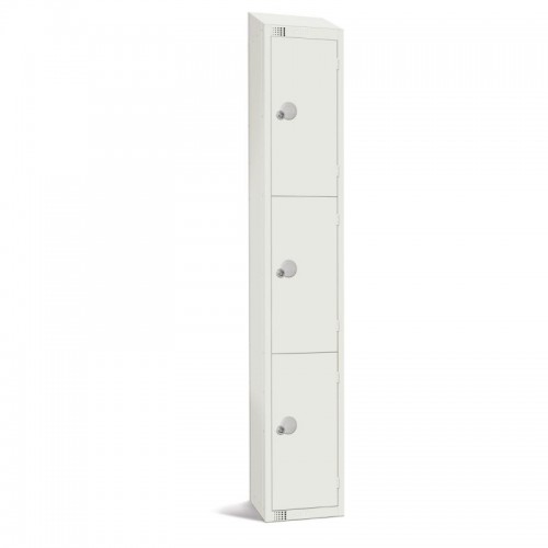 Elite Lockers Elite Three Door Padlock Locker with Sloping Top W