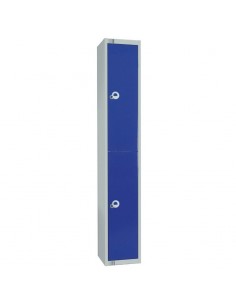 Elite Lockers Elite Double Door Coin Return Locker Graphite Blue