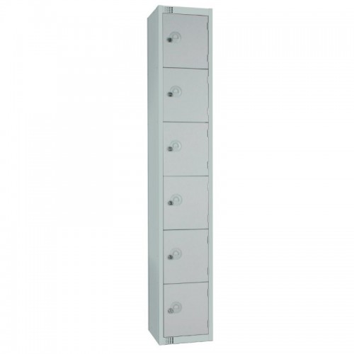 Elite Lockers Elite Six Door Coin Return Locker Grey