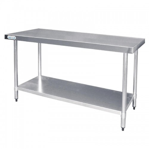 vogue stainless steel prep table 1800mm