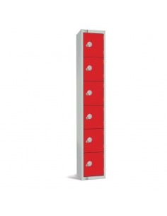 Elite Lockers Elite Six Door Coin Return Locker Red