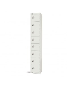 Elite Lockers Elite Eight Door Locker White Camlock 300mm - GR30