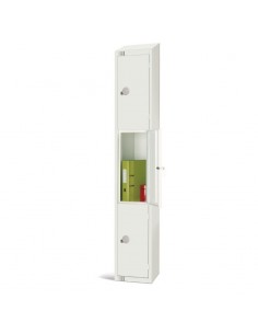 Elite Lockers Elite Three Door Padlock Locker with Sloping Top W