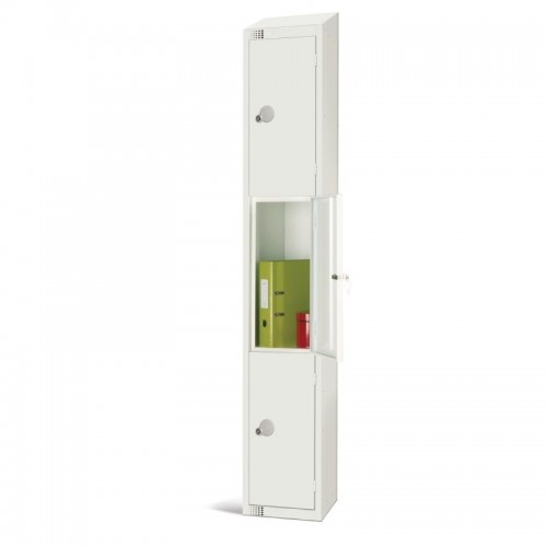 Elite Lockers Elite Three Door Padlock Locker with Sloping Top W