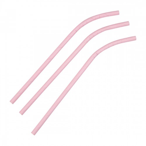 Pink Bendy Paper Straws