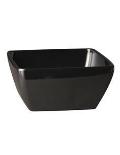 APS Pure Melamine Black Square Mini Bowl