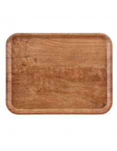 Cambro Dark Olive Wood Effect Tray 24 x 35cm