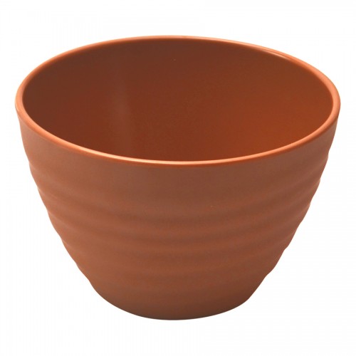 Terracotta Melamine Rippled Bowl 65cl