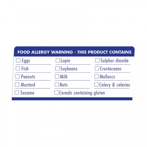 Allergen Buffet Notice Check List