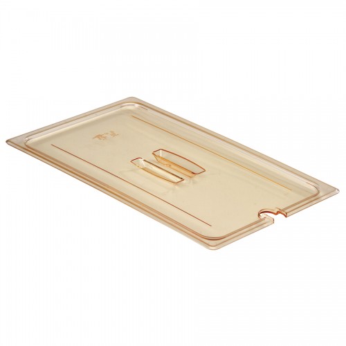 Gastronorm Notched Lid High Heat Poly 1/1 Amber