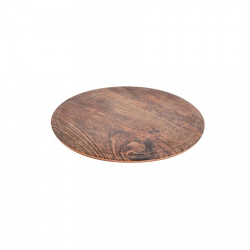 Rustic Wood Effect Round Platter 285x285x14mm