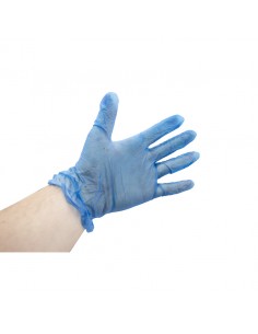 Blue Vinyl Gloves Medium