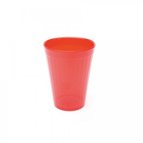 Polycarbonate Tumbler Fluted 5.25oz Trans Red