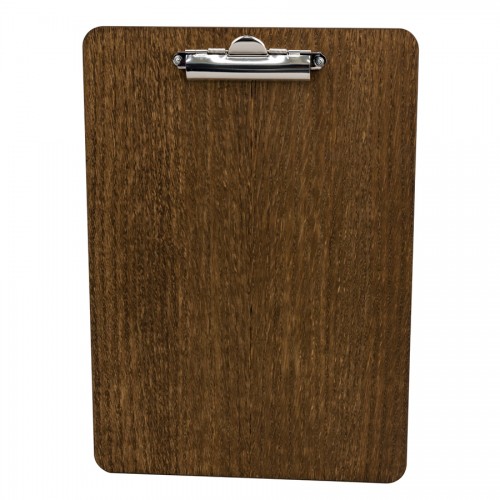 A4 Wooden Clipboard 240 x 340 4mm Dark Oak