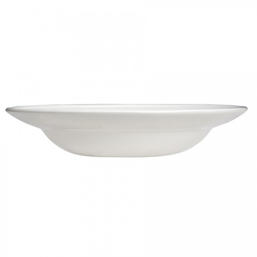 Bead White Rimmed Bowl 28.5cm