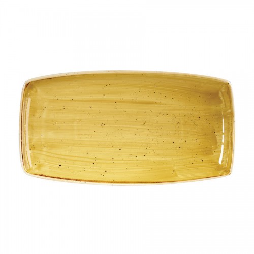 Mustard Seed Yellow Oblong Plate 35cm x 18.5cm