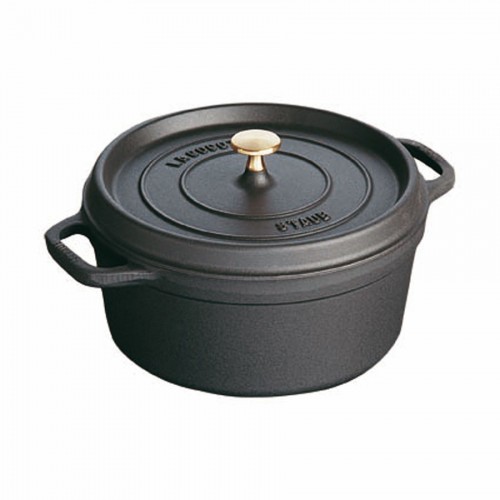 Casserole Black Cast Iron Round 1.4ltr 16cm