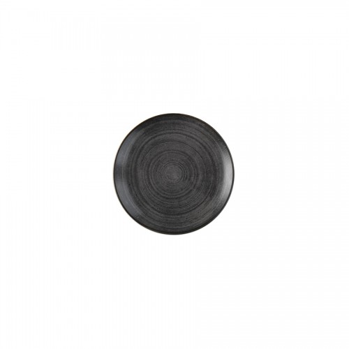 Stonecast Raw Black Coupe Plate 21.7cm 8 2/3 inch