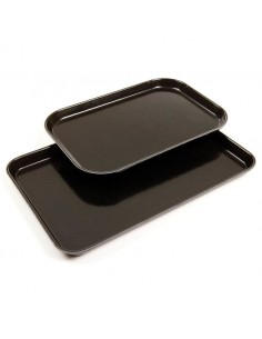 Tray Black Resin Oblong 45.1 x 29.2 x 2.5cm