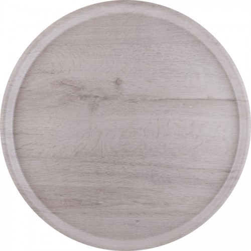 Laminate Oak Wood Effect Tray 45Cm Diameter