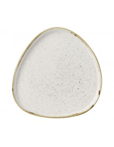 Stonecast Barley White Triangle Walled Plate 20cm