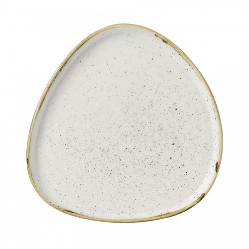 Stonecast Barley White Triangle Walled Plate 20cm