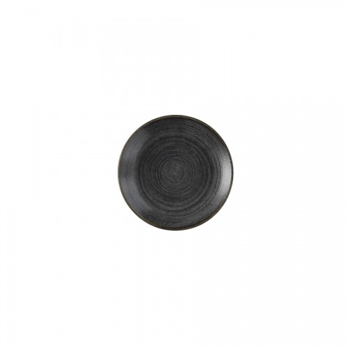 Stonecast Raw Black Coupe Plate 16.5cm 6 1/2 inch