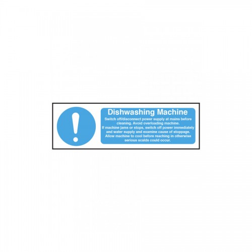 Dishwashing Machine Catering Equipment safety notice.