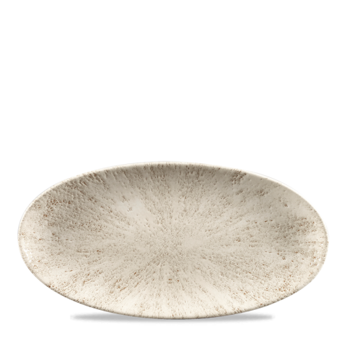 Stone Agate Grey Oval Chefs Plate 11 4/5X5 3/4 inch