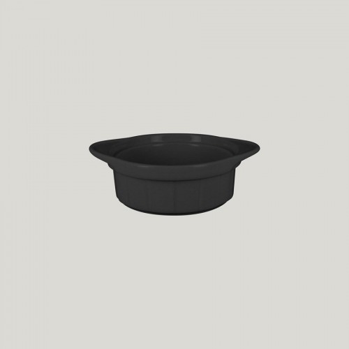 Chef's Fusion Ramekin With Grooves Black 11cm 30cl