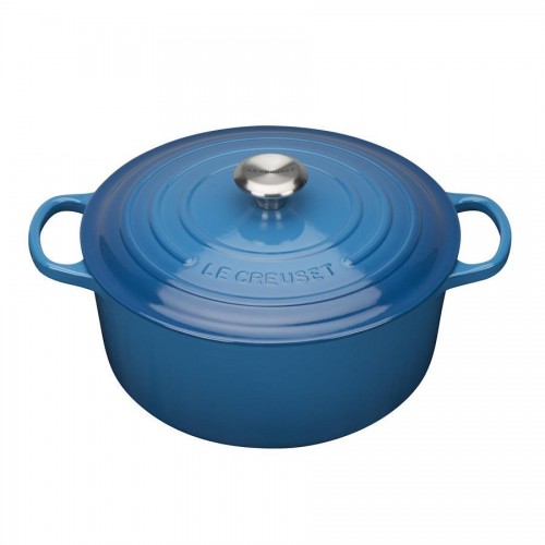 Signature Cast Iron Round Casserole 24cm Mar Blue