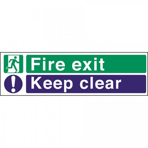 Safety Sign Fire Exit Keep Clear