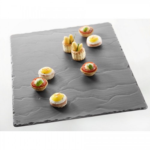 Basalt Plate Square Slate Effect 30cm