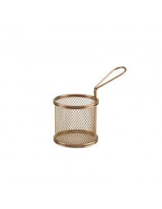 Copper Serving Fry Basket 9.3x9cm