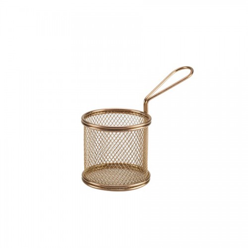 Copper Serving Fry Basket 9.3x9cm